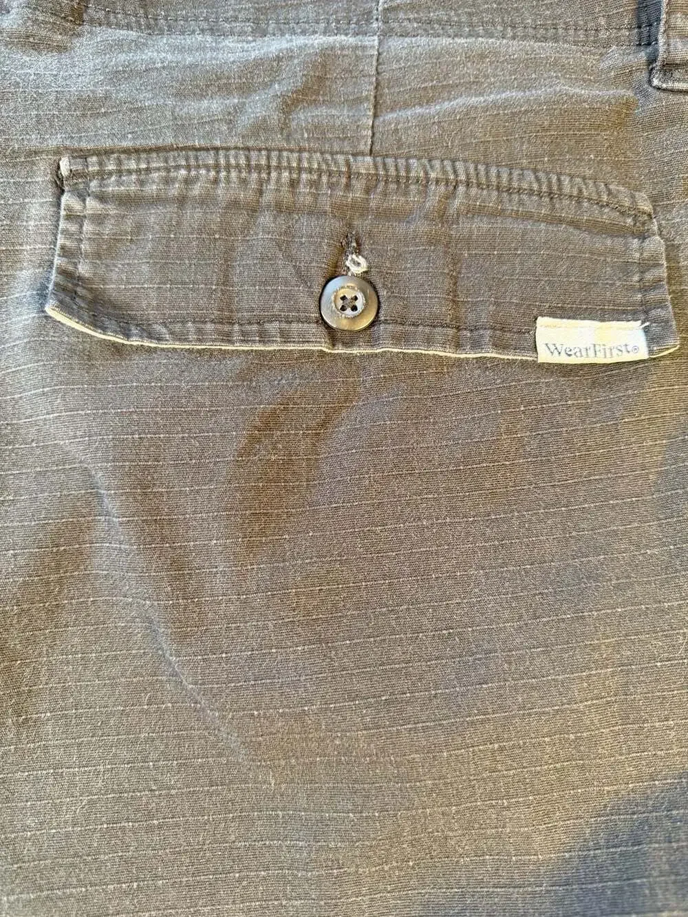 Wear First Men's Lightweight Ripstop Stretch Cargo Shorts Black
